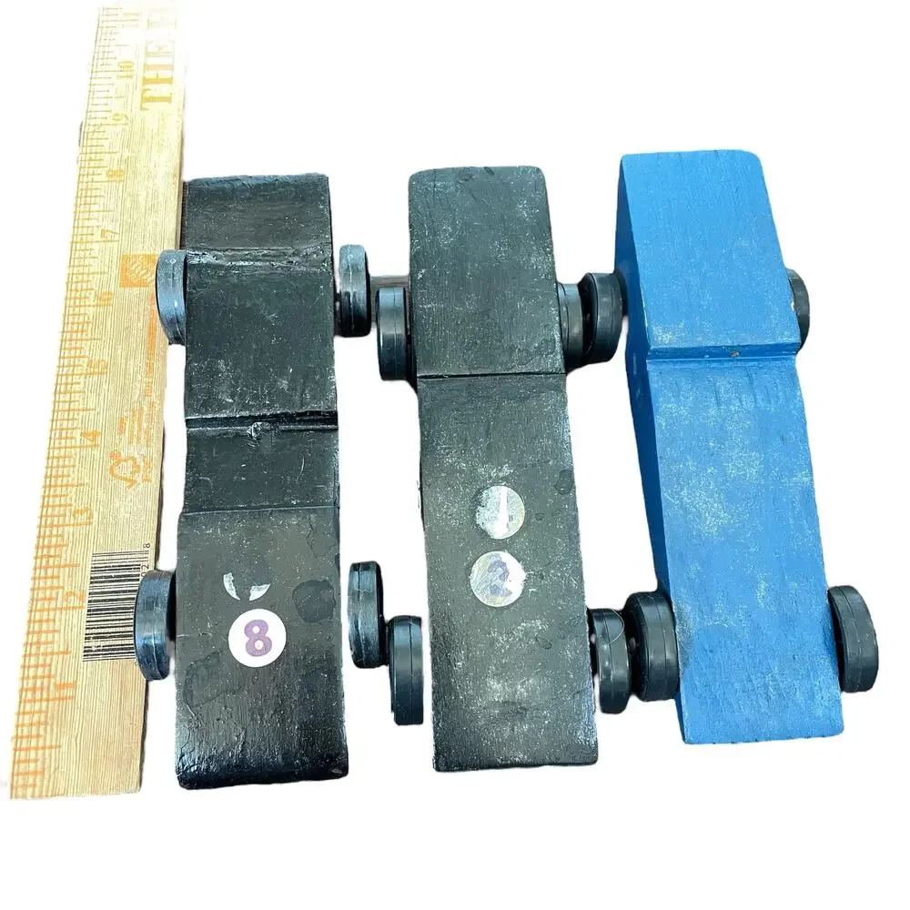 Pinewood Derby Car Lot of 3 Wooden Boy Scout Race Vintage Handmade Rustic Art